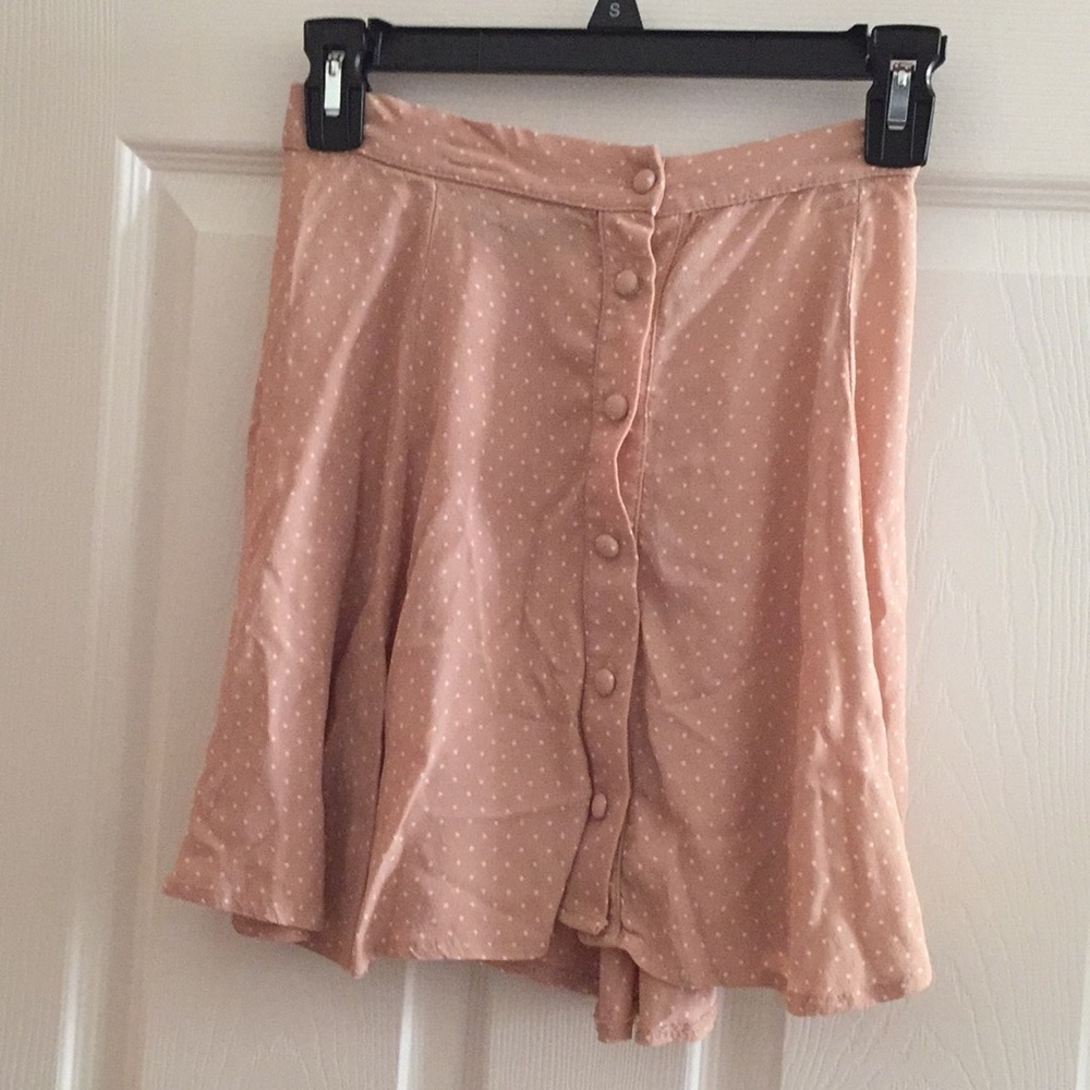 Pink polka dot skirt Brandy Melville